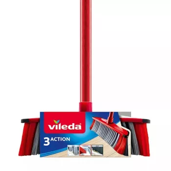 Broom VILEDA Indoor hard bristle, technopolymer, 1300 mm handle, 280×60 mm head