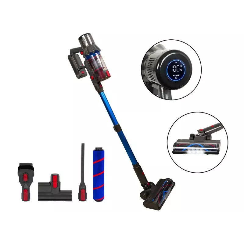 Stick vacuum cleaner BLOW UP450, bagless, 25.9V removable battery, 0.8 L dustbin, HEPA filter, 3 power levels, charging base, LED, 3.2 kg