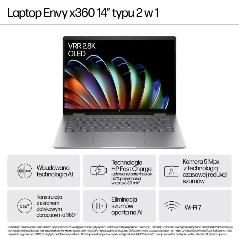 Laptop HP ENVY x360 14 inch Ryzen 7 8840HS 16GB 512GB Win11Home