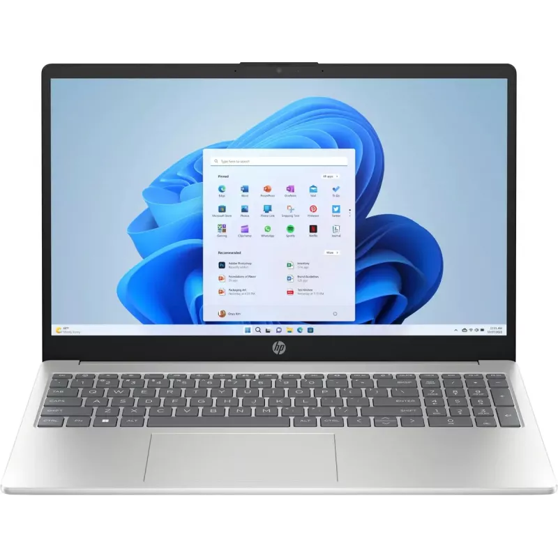HP 15 | 15-fc0217nw | Silver | 15.6 inch | IPS | FHD | 1920 x 1080 pixels | Anti-glare | AMD Ryzen 7 | 5825U | 16 GB | DDR4 | Solid-state drive capacity 512 GB | Intel Graphics | Windows 11 Home | 802.11ax | Bluetooth version 5.4 | Keyboard language English | Warranty 24 month(s) | Battery warranty 12 month(s)