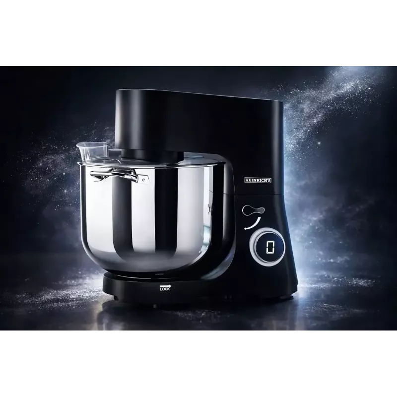 Food processor HEINRICH'S HKM 8150 — countertop multi‑function kitchen machine, black