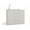 Chest of drawers with 2 doors and 4 drawers TOP E SHOP M-MP-K-MAL-2D4S/120-KASZ, cashmere, 120×40×97 cm, particle board