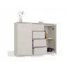 Chest of drawers with 2 doors and 4 drawers TOP E SHOP M-MP-K-MAL-2D4S/120-KASZ, cashmere, 120×40×97 cm, particle board