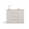 Chest of drawers with 2 doors and 4 drawers TOP E SHOP M-MP-K-MAL-2D4S/120-KASZ, cashmere, 120×40×97 cm, particle board