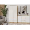 Chest of Drawers top e shop ARTISAN 2-door 3-drawer, 1200×400×750 mm, white, particle board