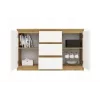 Chest of Drawers top e shop ARTISAN 2-door 3-drawer, 1200×400×750 mm, white, particle board