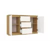 Chest of Drawers top e shop ARTISAN 2-door 3-drawer, 1200×400×750 mm, white, particle board