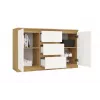 Chest of Drawers top e shop ARTISAN 2-door 3-drawer, 1200×400×750 mm, white, particle board