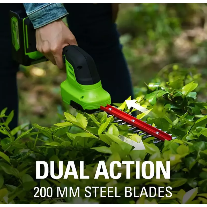 Cordless grass shear GreenWorks 1600607VA — 12 cm stainless steel blade, 24 V Li‑Ion 2 Ah