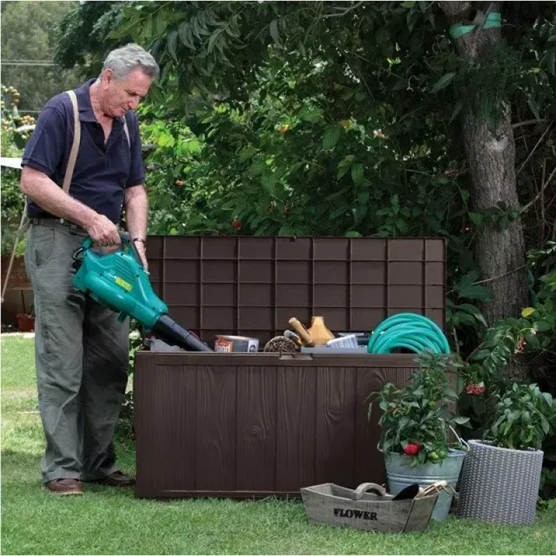 Storage box Keter Sherwood Rectangular Resin Brown 270L 1170mm