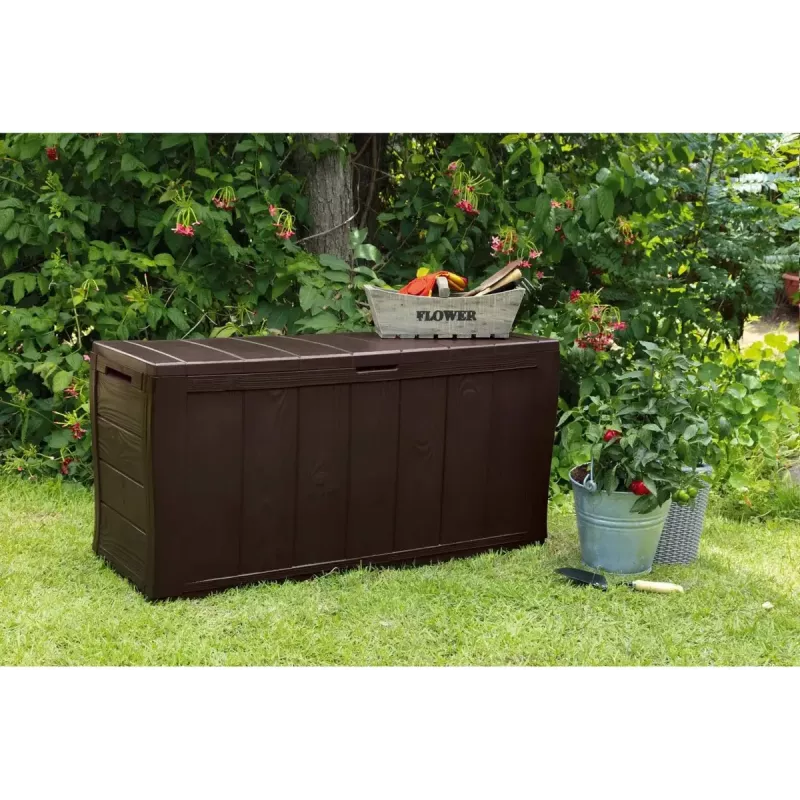 Storage box Keter Sherwood Rectangular Resin Brown 270L 1170mm