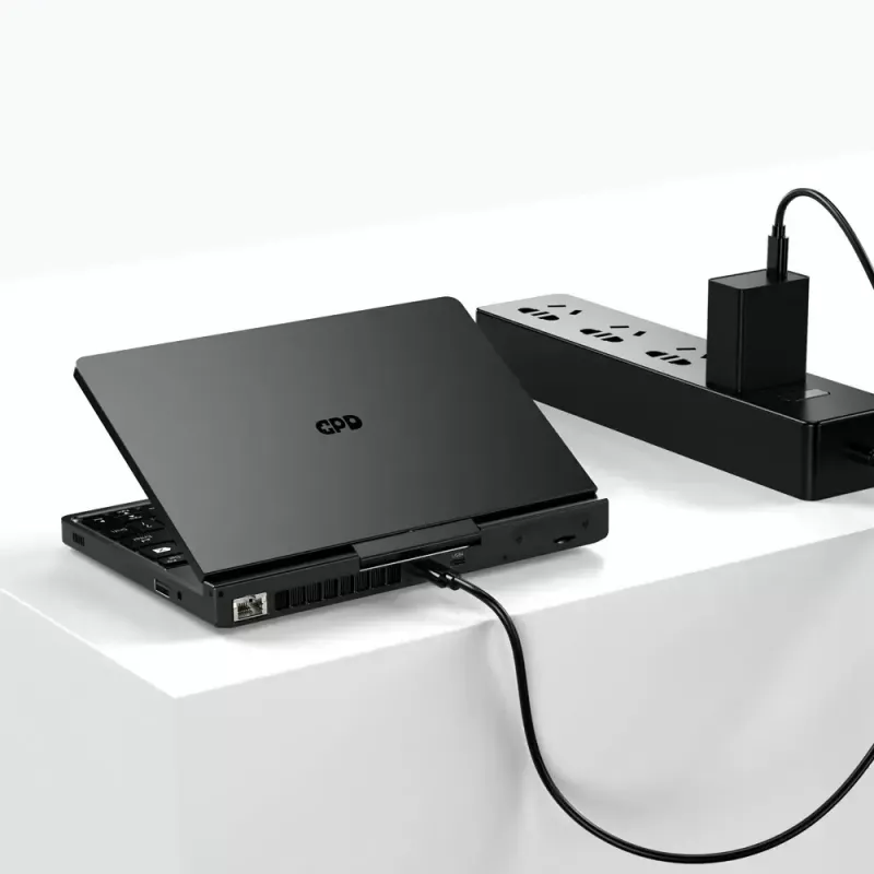 GPD Pocket 4 laptop — AMD Ryzen 7 8840U, 8 inch WQXGA 2560×1600 144Hz touch, 16GB DDR5, 1TB NVMe, Radeon 780M, Windows 11, LAN, FPR, Graphite