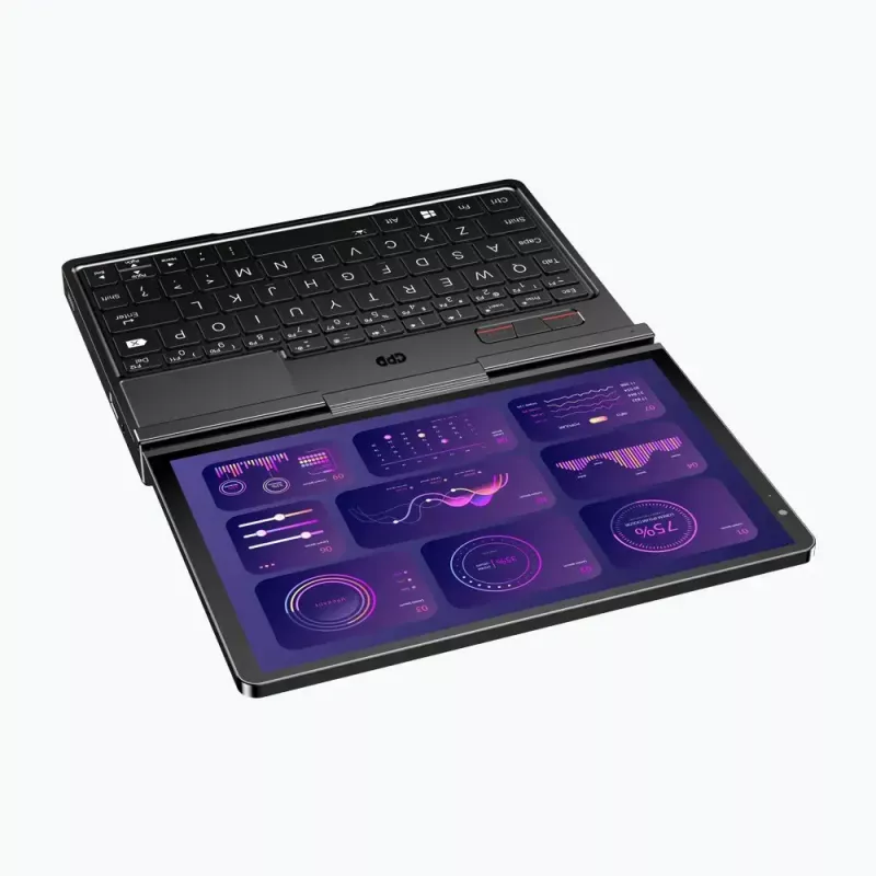 GPD Pocket 4 laptop — AMD Ryzen 7 8840U, 8 inch WQXGA 2560×1600 144Hz touch, 16GB DDR5, 1TB NVMe, Radeon 780M, Windows 11, LAN, FPR, Graphite