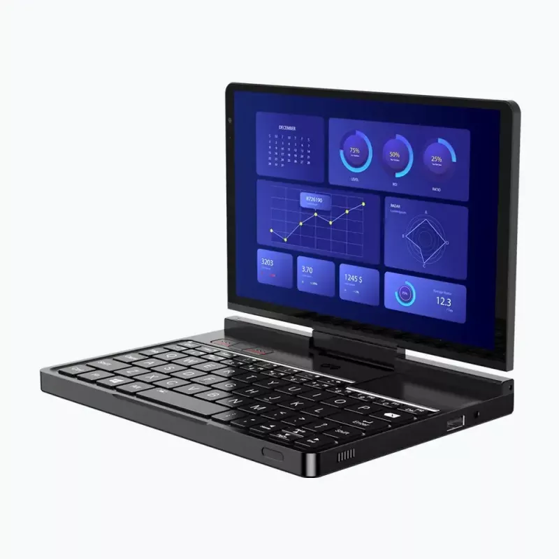 GPD Pocket 4 laptop — AMD Ryzen 7 8840U, 8 inch WQXGA 2560×1600 144Hz touch, 16GB DDR5, 1TB NVMe, Radeon 780M, Windows 11, LAN, FPR, Graphite