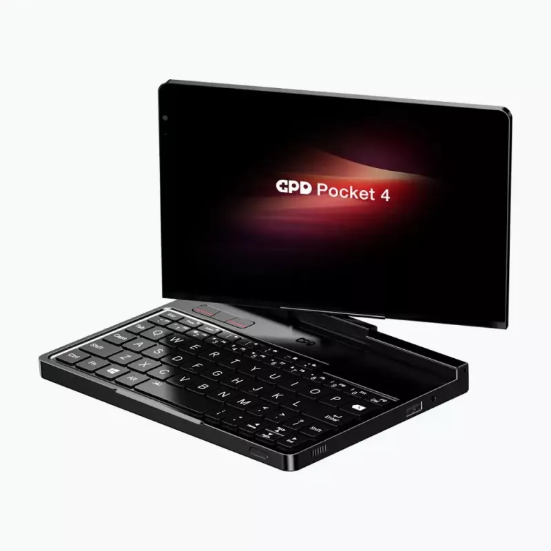 GPD Pocket 4 laptop — AMD Ryzen 7 8840U, 8 inch WQXGA 2560×1600 144Hz touch, 16GB DDR5, 1TB NVMe, Radeon 780M, Windows 11, LAN, FPR, Graphite