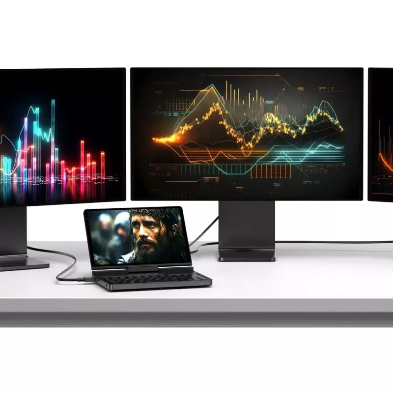 GPD Pocket 4 laptop — AMD Ryzen 7 8840U, 8 inch WQXGA 2560×1600 144Hz touch, 16GB DDR5, 1TB NVMe, Radeon 780M, Windows 11, LAN, FPR, Graphite