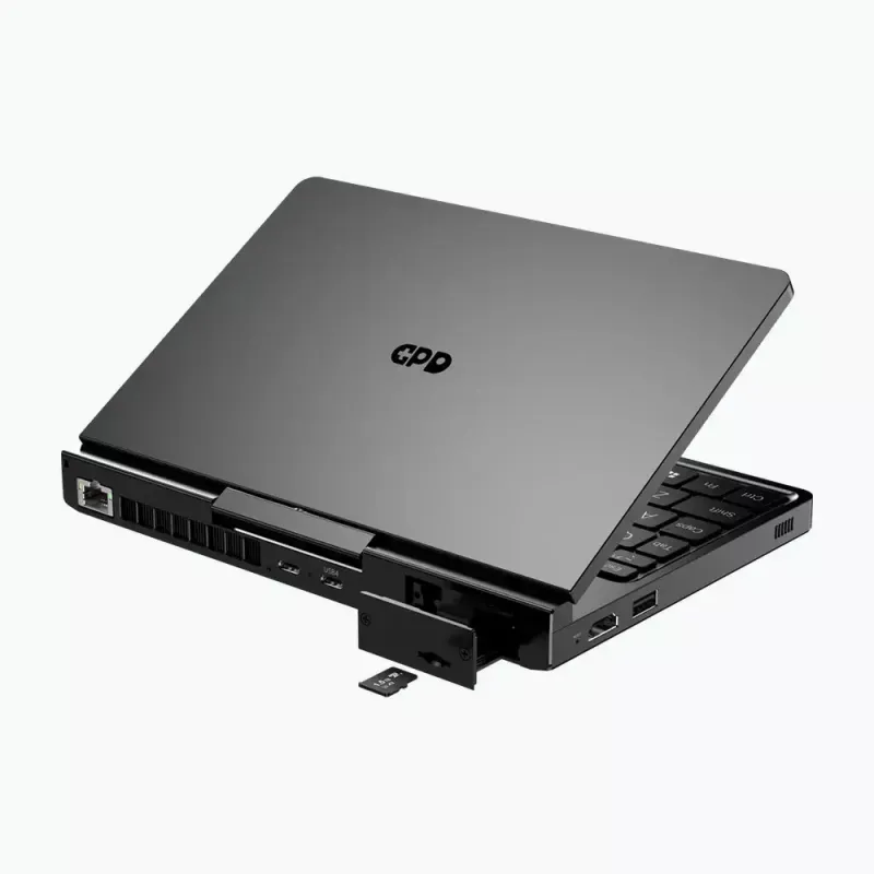 GPD Pocket 4 laptop — AMD Ryzen 7 8840U, 8 inch WQXGA 2560×1600 144Hz touch, 16GB DDR5, 1TB NVMe, Radeon 780M, Windows 11, LAN, FPR, Graphite