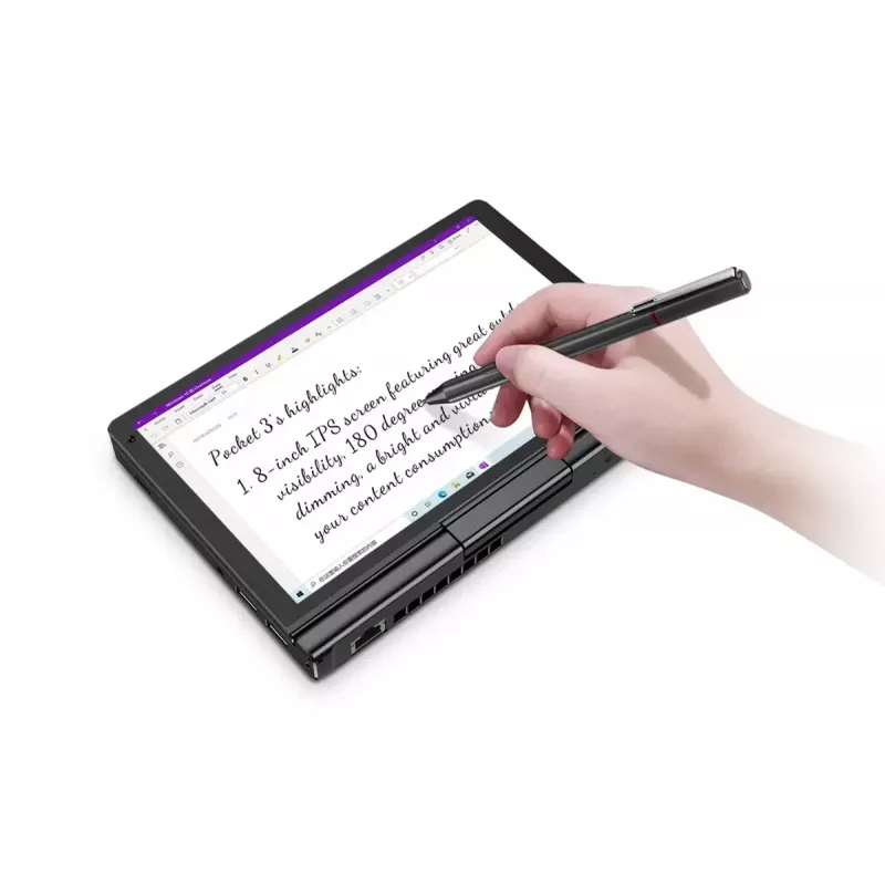Laptop GPD Pocket 3K1 — 8 inch WUXGA Touchscreen, Intel i3-1125G4, 16GB RAM, 512GB NVMe, Win 11, LAN, HDMI, BT 5.3