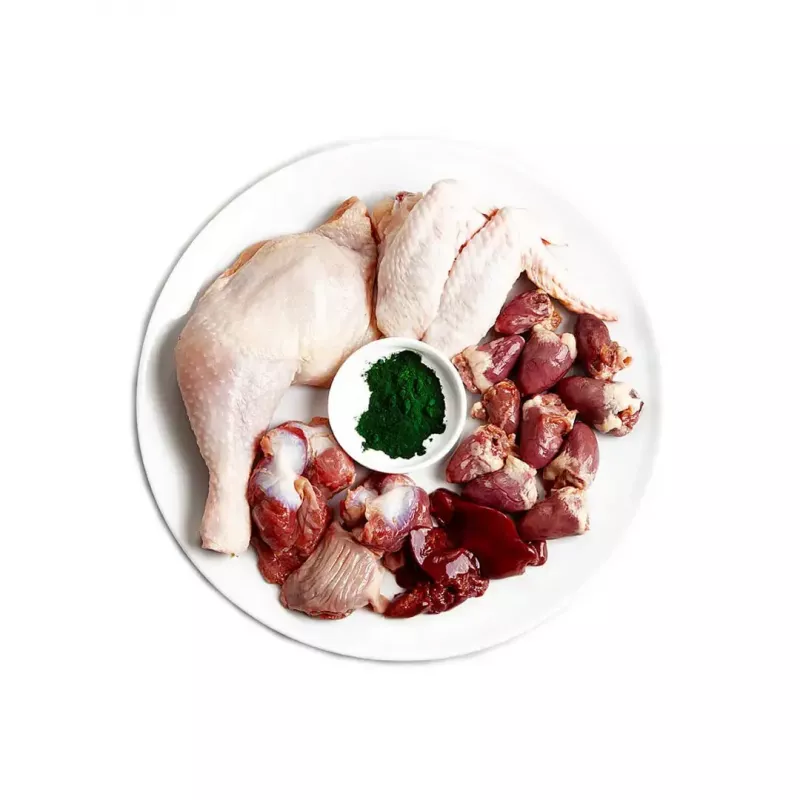 Wet cat food 3coty Chicken with spirulina 80 g — complete canned feed for adult cats