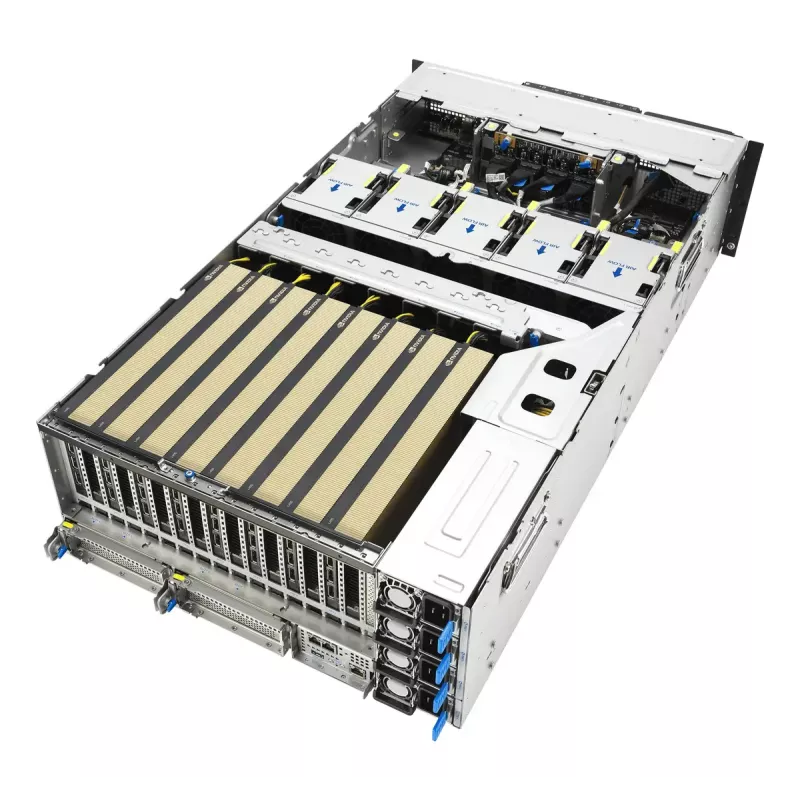 Rack server ASUS ESC8000A-E13P (4U) — LGA 6096, AMD EPYC, up to 3 TB DDR5, 24 DIMM, 3200W PSU, 10GbE