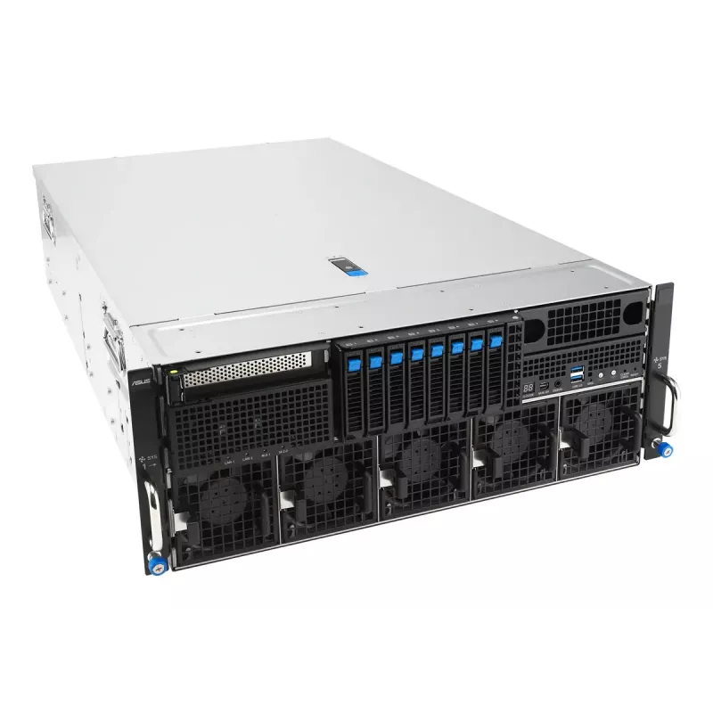 Rack server ASUS ESC8000A-E13P (4U) — LGA 6096, AMD EPYC, up to 3 TB DDR5, 24 DIMM, 3200W PSU, 10GbE