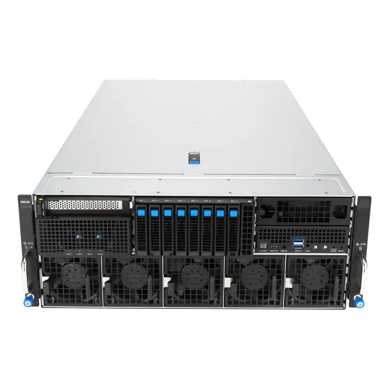 Rack server ASUS ESC8000A-E13P (4U) — LGA 6096, AMD EPYC, up to 3 TB DDR5, 24 DIMM, 3200W PSU, 10GbE