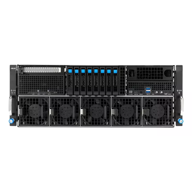Rack server ASUS ESC8000A-E13P (4U) — LGA 6096, AMD EPYC, up to 3 TB DDR5, 24 DIMM, 3200W PSU, 10GbE