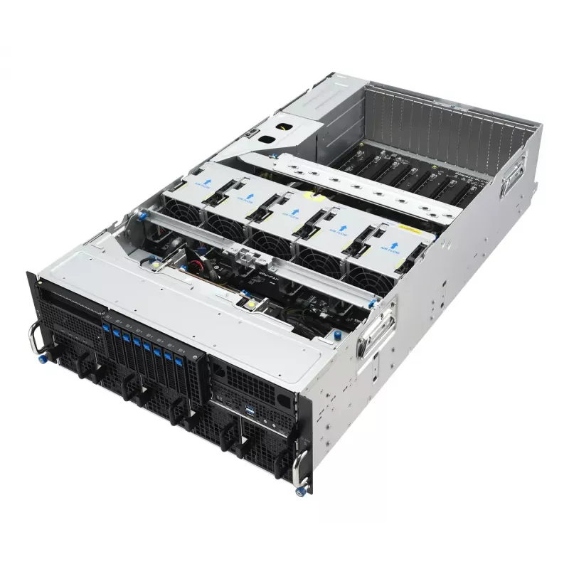 Rack server ASUS ESC8000A-E13P (4U) — LGA 6096, AMD EPYC, up to 3 TB DDR5, 24 DIMM, 3200W PSU, 10GbE
