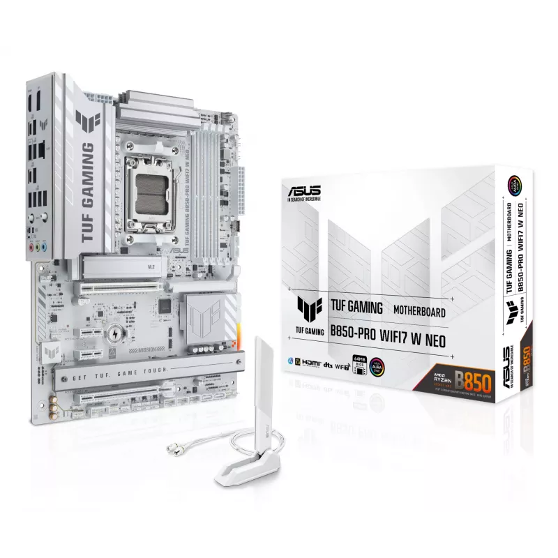 Motherboard ASUS TUF GAMING B850‑PRO WIFI7 W NEO — AMD B850, Socket AM5, ATX, DDR5, Wi‑Fi 7, 2.5GbE