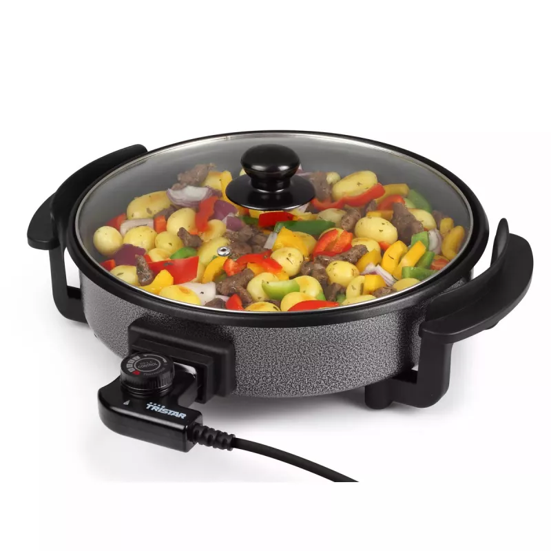 Grill Pan Tristar PZ-2963 Multifunctional Round Black 30cm
