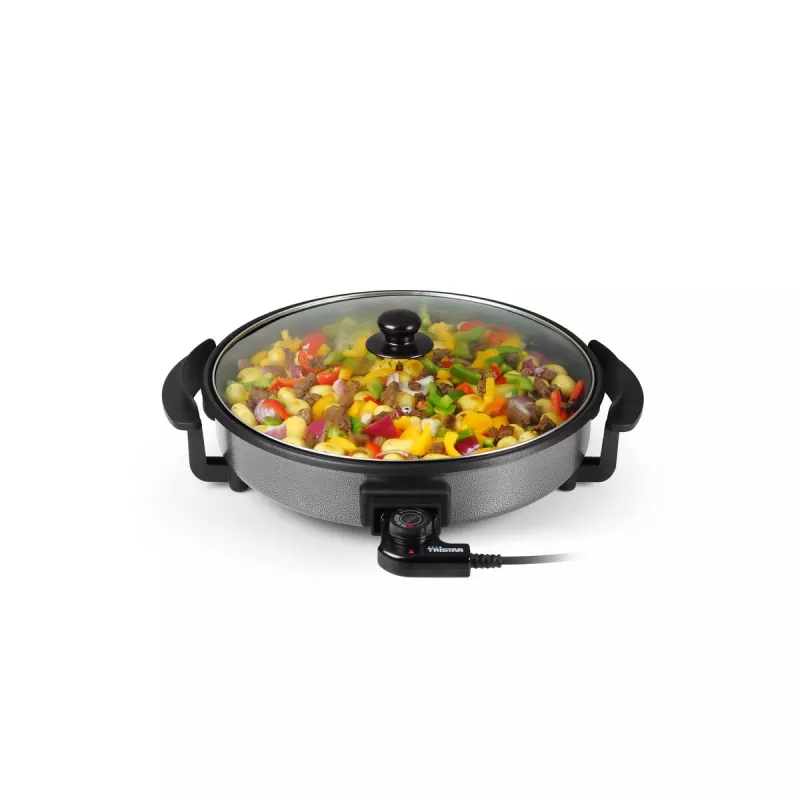 Grill Pan Tristar PZ-2963 Multifunctional Round Black 30cm