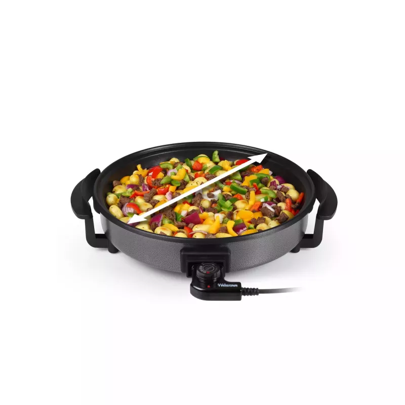 Grill Pan Tristar PZ-2963 Multifunctional Round Black 30cm