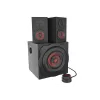 Speaker set GENESIS Helium 610BT 2.1, 60 W RMS, Bluetooth, wired, red/black, compact subwoofer