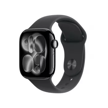 Smartwatch Apple Watch Series 11 GPS 42mm Jet Black Aluminium Case with Black Sport Band M/L