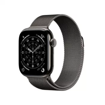 Smartwatch Apple Watch Series 11 GPS + Cellular 42mm Slate Titanium Case with Slate Milanese Loop, 64 GB, OLED, 374x446 px