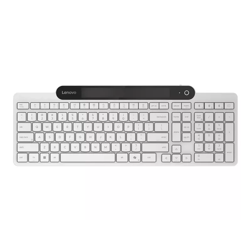 Wireless Bluetooth Keyboard Lenovo 800 — US English layout, self-charging, white