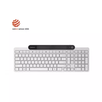 Wireless Bluetooth Keyboard Lenovo 800 — US English layout, self-charging, white
