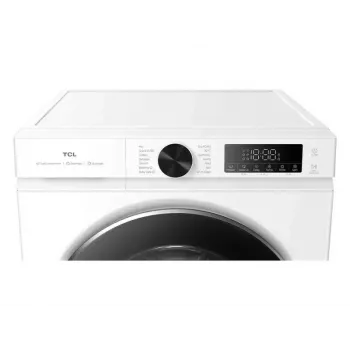 Washing machine TCL FP0944WA0 — front loading, 9 kg, 1400 RPM, A class, LED display, steam, 60×56×85 cm, white