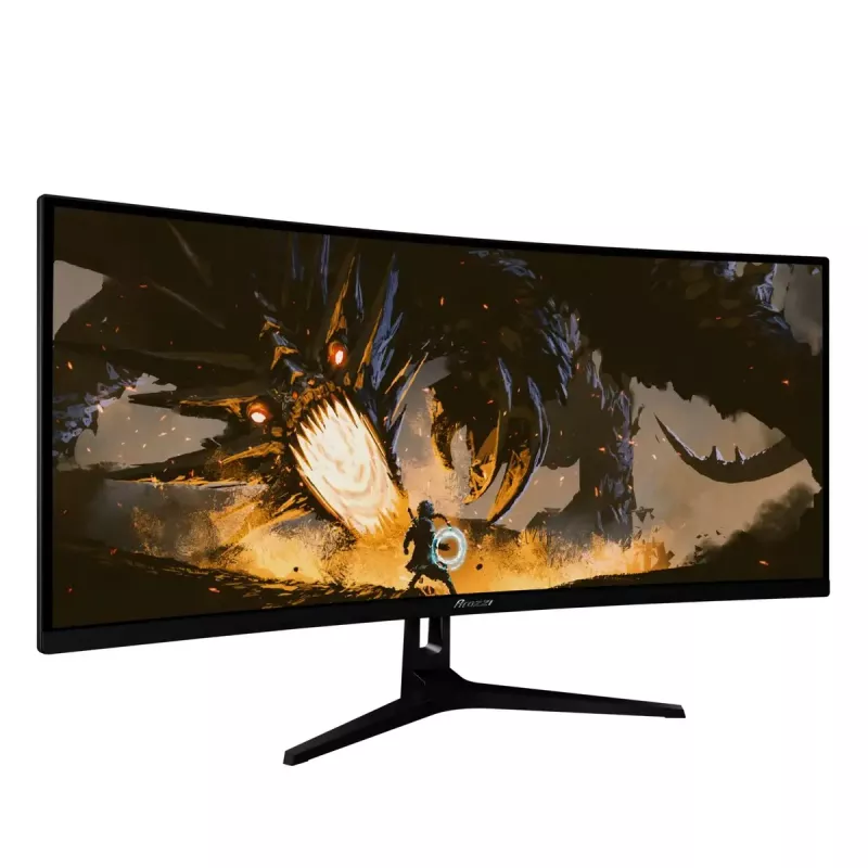 34 inch Curved Monitor Arozzi Nova — 34 inch (86.4 cm), 3440×1440, 21:9, VA LED, 1 ms, VESA, Built-in speakers, Black