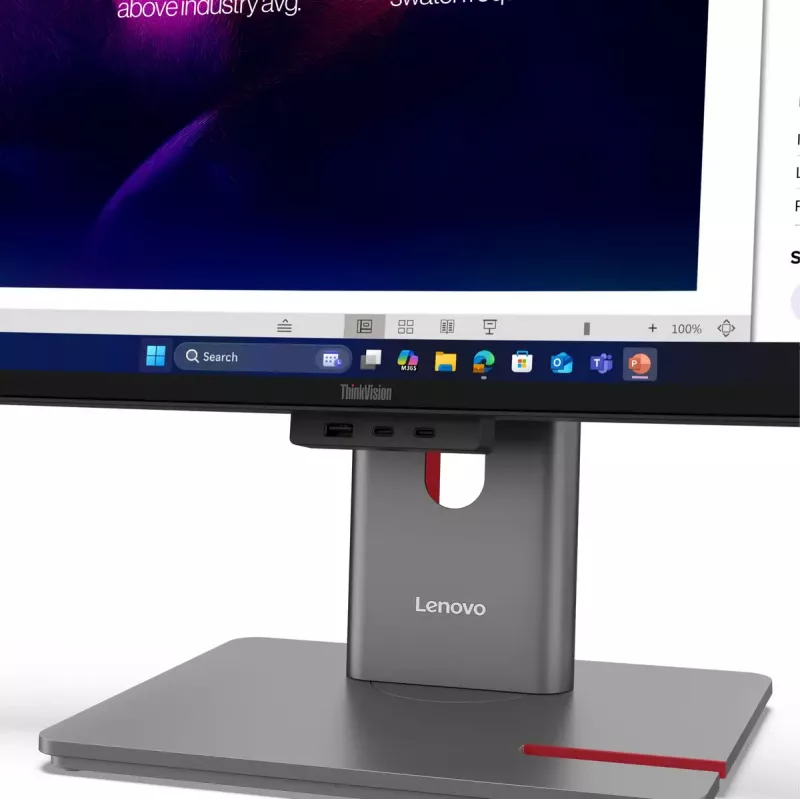 Computer monitor Lenovo ThinkVision P40WD-40 39.7 inch WUHD 5120×2160 IPS LED Curved 6 ms USB 3.2 Gen2x2 Black