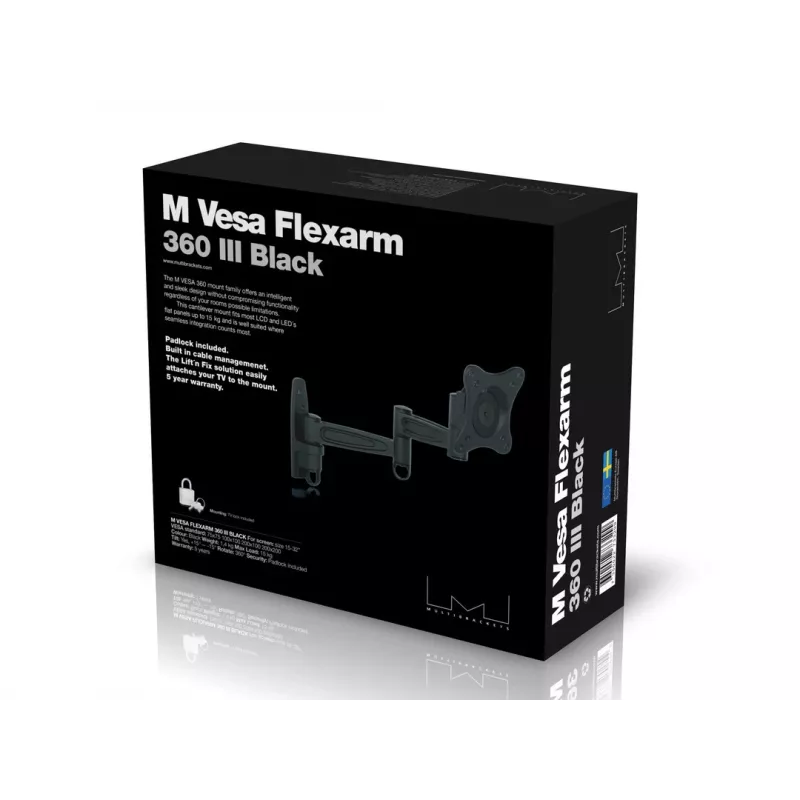 Mounting Arm Multibrackets M VESA Flexarm 360 III Black 75 100 200