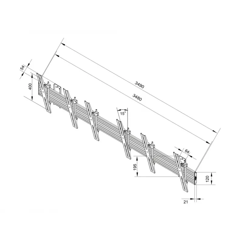 Wallmount Multibrackets M Wallmount Pro MBW3U Tilt Black