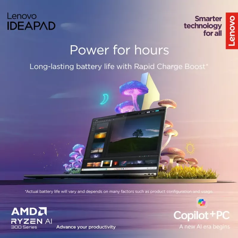 Laptop Lenovo IdeaPad Slim 5 — Ryzen 7 7735HS, 14 inch WUXGA IPS 300 nits, 16GB RAM, 1TB SSD, AMD Radeon 680M, microSD reader, Windows 11 Home