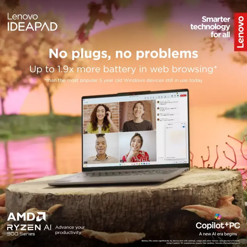 Laptop Lenovo IdeaPad Slim 5 — Ryzen 7 7735HS, 14 inch WUXGA IPS 300 nits, 16GB RAM, 1TB SSD, AMD Radeon 680M, microSD reader, Windows 11 Home