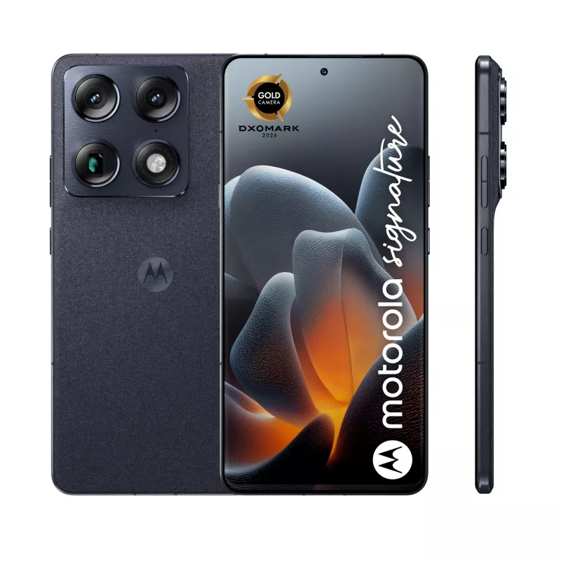 Motorola signature 17.2 cm (6.78 inch) Dual SIM Android 16.0 5G USB Type-C 16 GB 512 GB 5200 mAh Dark Blue