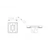 Ceiling Plate Multibrackets M Pro Series Black Plastic Steel 165mm