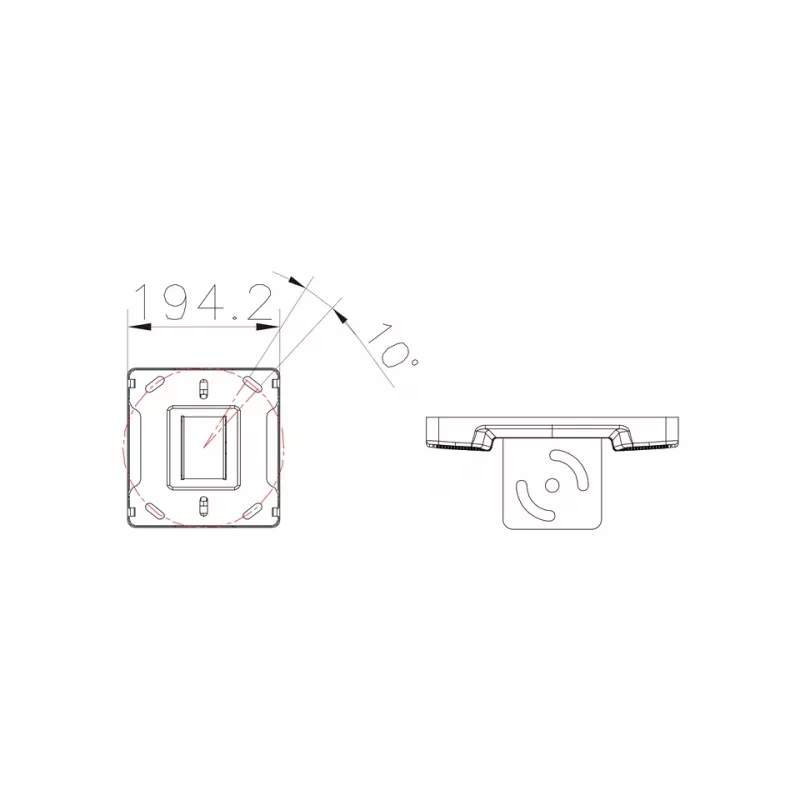 Ceiling Plate Multibrackets M Pro Series Black Plastic Steel 165mm