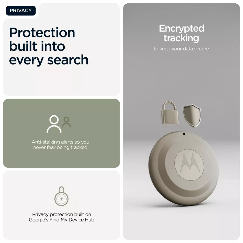 Finder Motorola moto tag 2 — universal Bluetooth tracker, green, CR2032 battery, 14400 h life, 7.4 g, Ø 3.19 cm