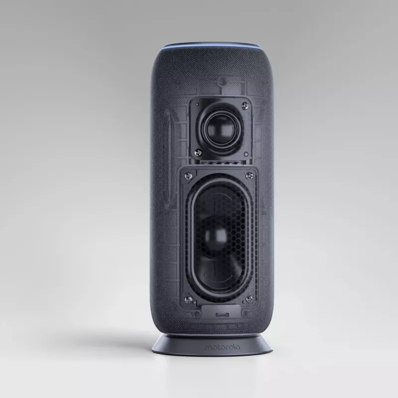 Mono portable speaker Motorola moto sound flow Carbon — 30 W RMS, USB-C, wireless, fabric housing
