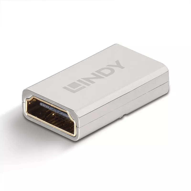 Lindy HDMI 2.1 Female to Female Coupler, HDMI 2.1, HDMI 2.1, Silver